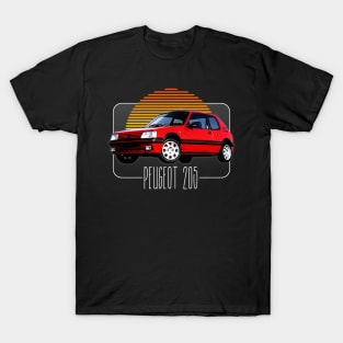 Peugeot 205 / Retro 80s Style Fan Design T-Shirt